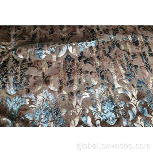 Knitted Foil Velvet 100%Polyester Foil Velvet Upholstery Fabric for Sofa Cover Manufactory